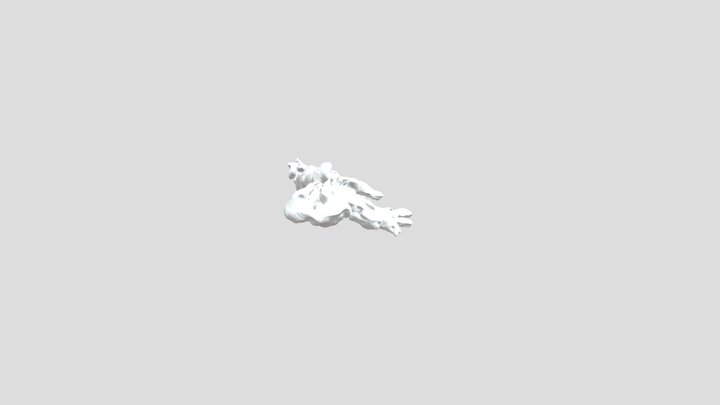 Cretaceous Vertebrate Flesh/Bone Limb - Burmite 3D Model