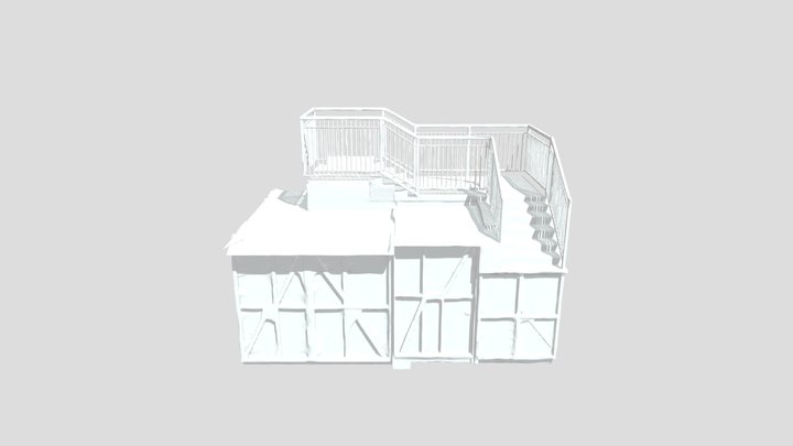 Modern Rooftop Structure 3D Model