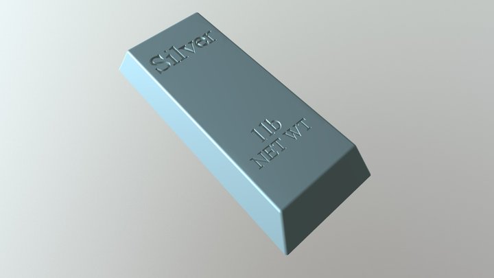 Silver Bar Top 3D Model