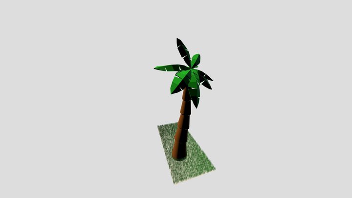 Tree and Grass 3D Model