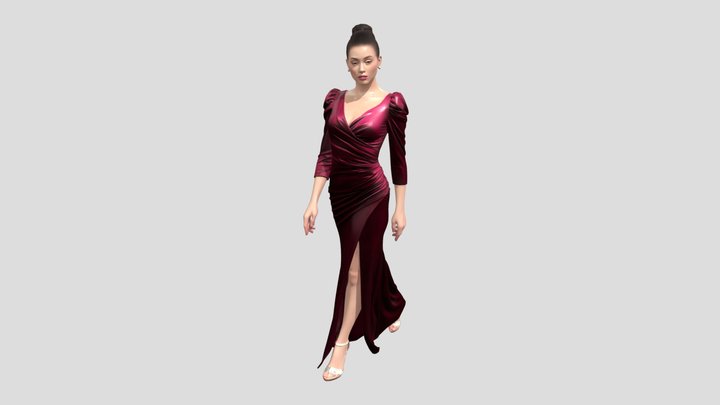 Crimson Velvet Elegance – Modello 3D gratuito STL