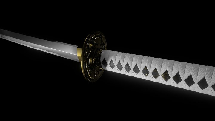Masahiro Ōdachi Dragon Samurai Ōdachi Sword 3D Model
