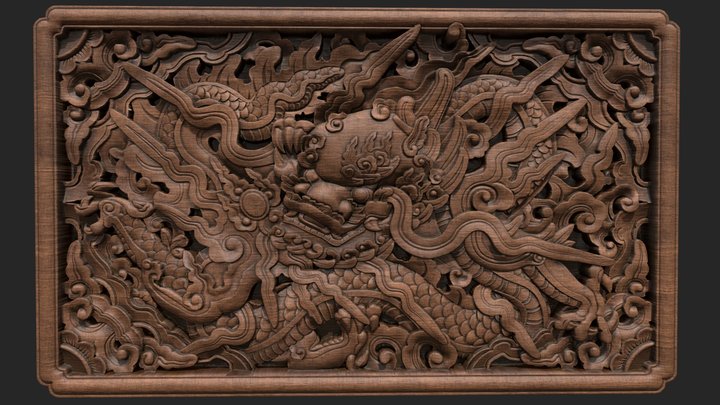 Dragon Le Dynasty - 17th century 3D Model