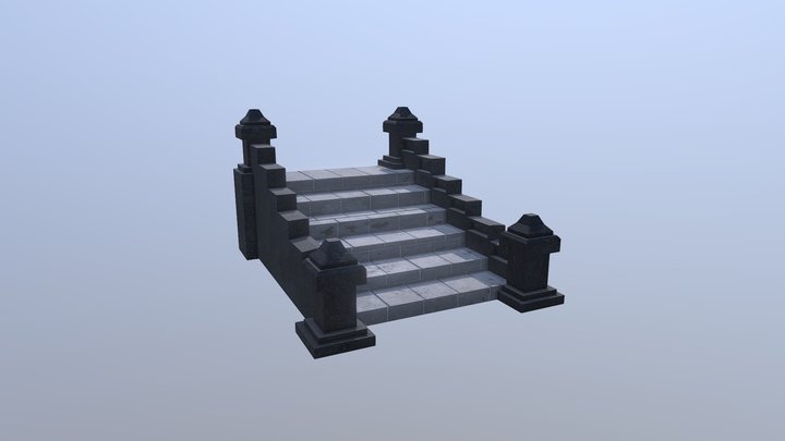 Medieval Stairs 3D Model