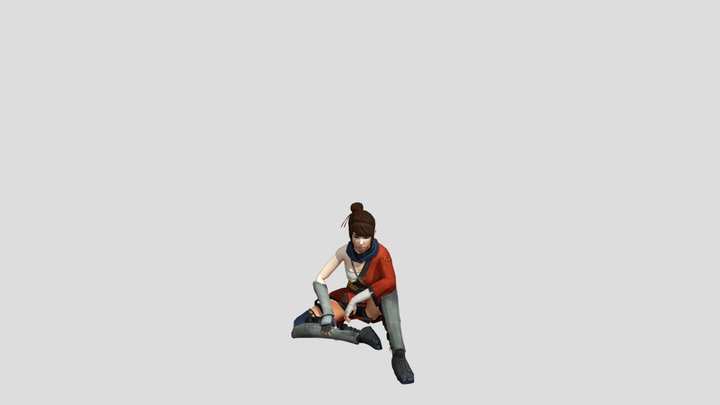 Sitting Idle 3D Model