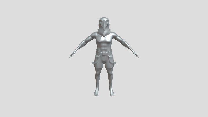 anthropomorphic bird character 3D Model
