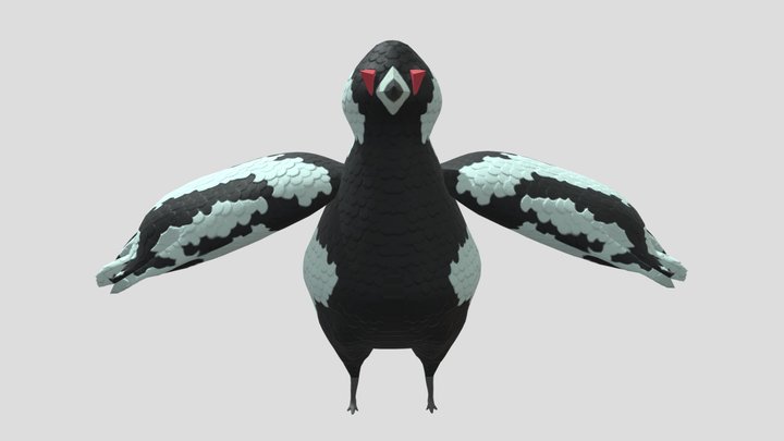 Magpie Character 3D Model