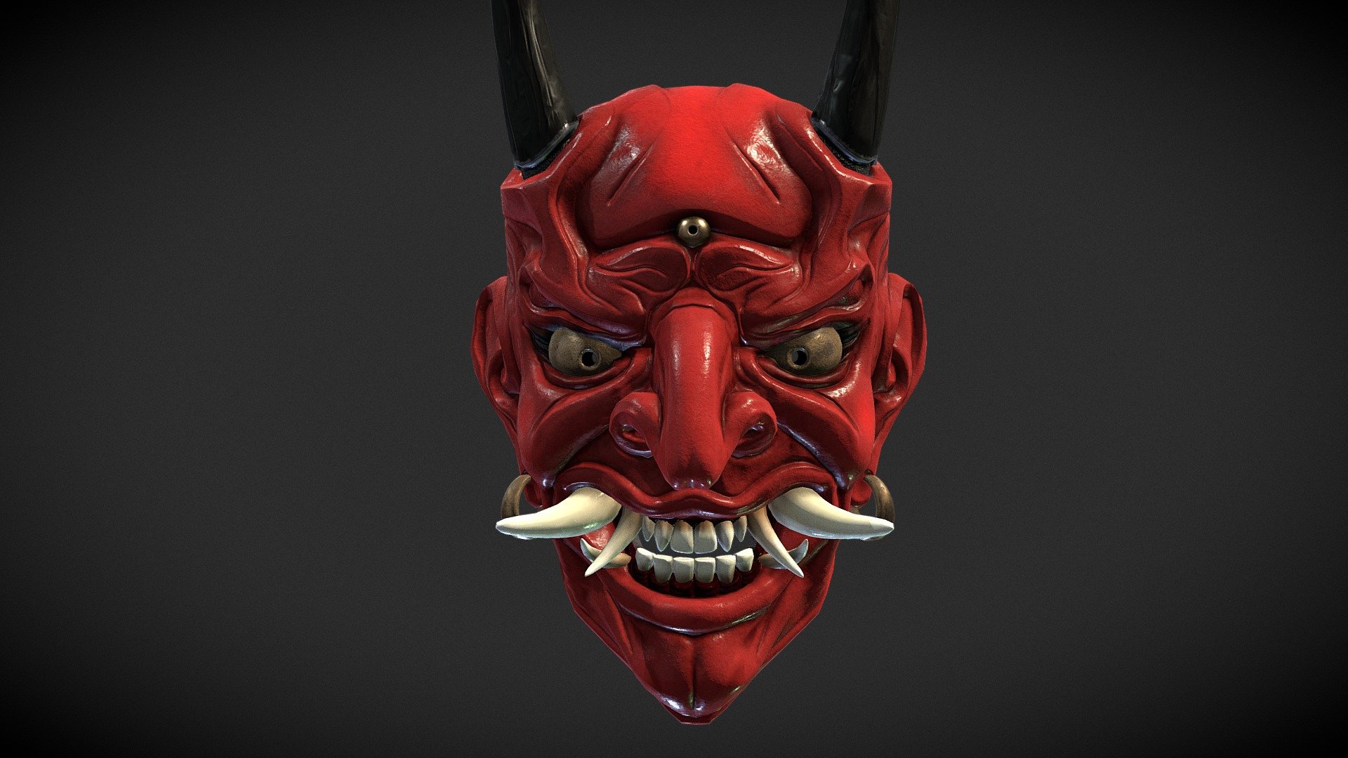 Oni mask - 3D model by Anton Legonkov (@Anton_Legonkov) [f8b9f2d ...