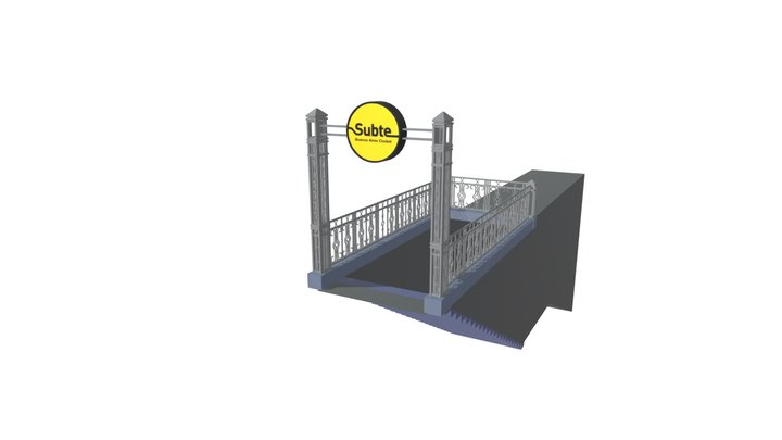 Subway Entrance (ENTRADA METRO) 3D Model