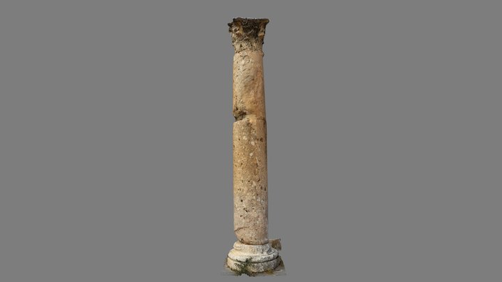 Corinthian Column, Umm Qais, Jordan 3D Model