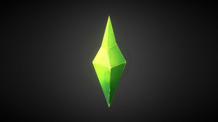 Green Gem Shard 3D Model