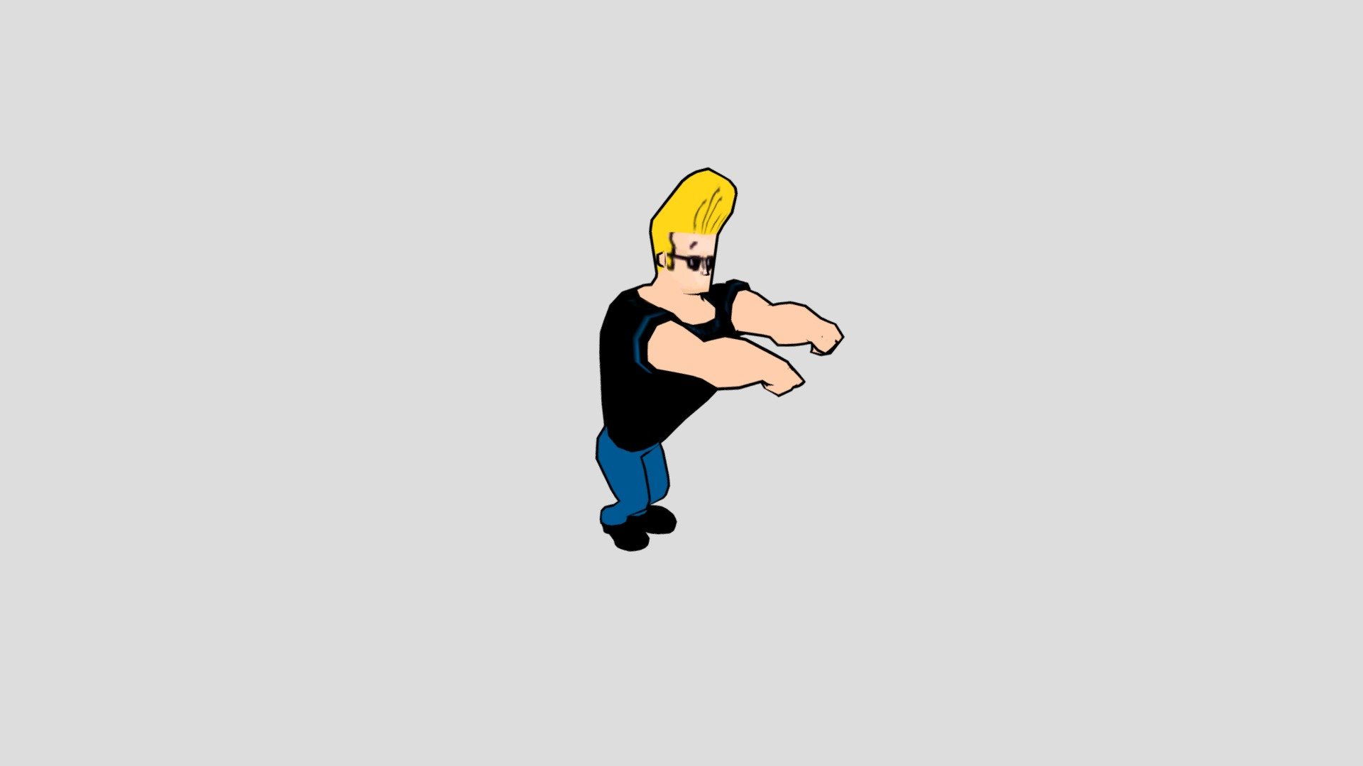 JOHNNY BRAVO PS1 STYLE LOWPOLY MODEL — Sketchfab embed 3D viewer