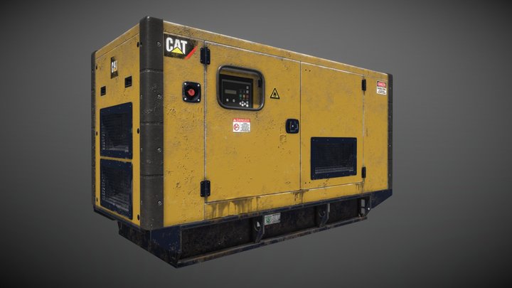 Cat C4.4 Diesel Generator 3D Model