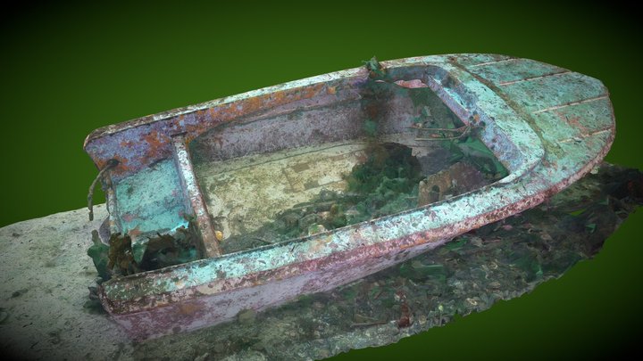 Maple Bay Power Boat Wreck 1 3D Model