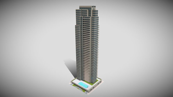 Hi rise apartment building 3D Model