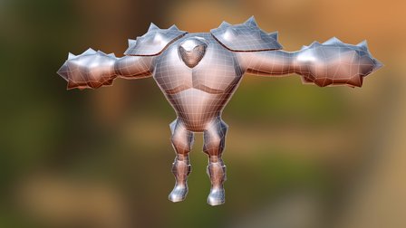 Microbius Enemy Shoulder Armor Test Anim 3D Model