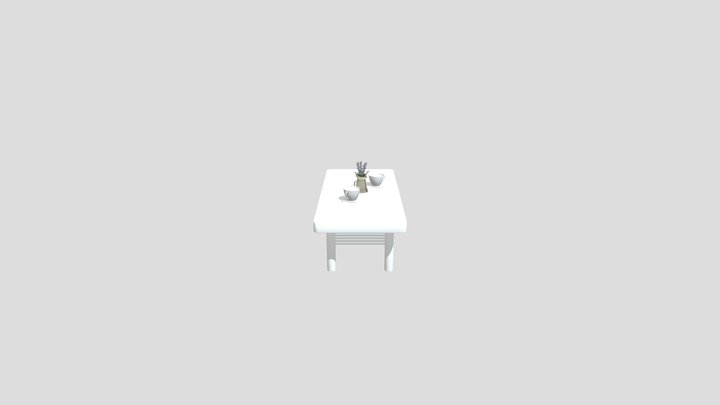 Listerby Coffee Table Brown 3D Model