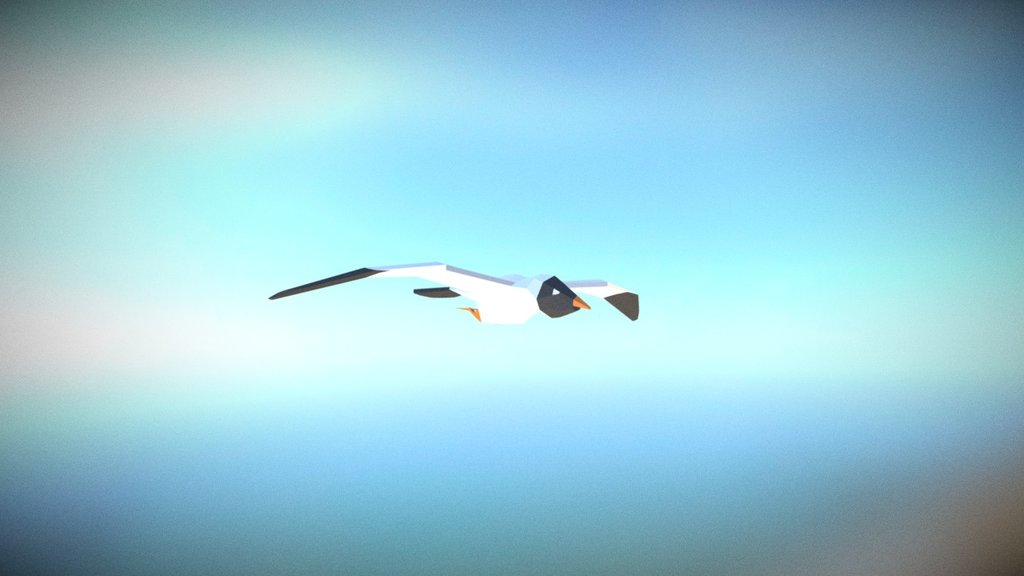 Low Poly Seagull — Sketchfab embed 3D viewer