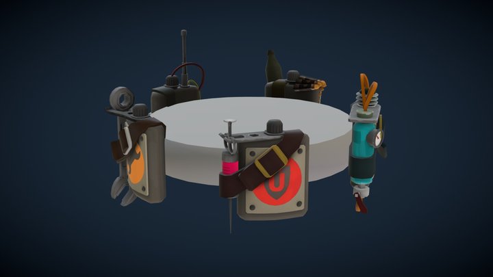 Mann vs Machine Square Flask 3D Model