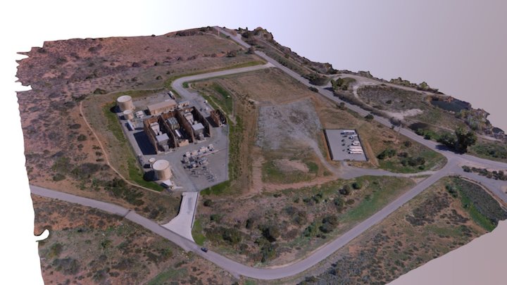 Pala Power Plant 3D Mesh 3D Model