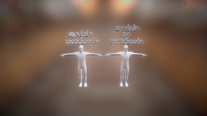 Modelo Rectificado Y No Rectificado 3D Model