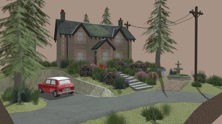 DAE Diorama - Grandma's House 3D Model