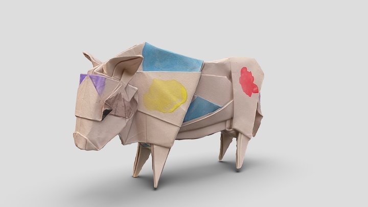 Origami Hereford. Roman Diaz. 3D Model