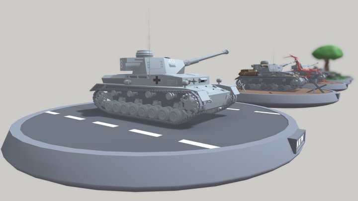 tank V states 3D Model