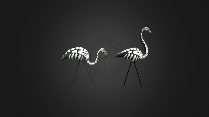 2020 Plastic Flamingos 3D Model
