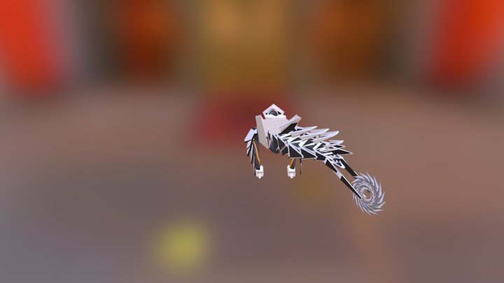 Cyber Dinosaur Idle Cycle 3D Model