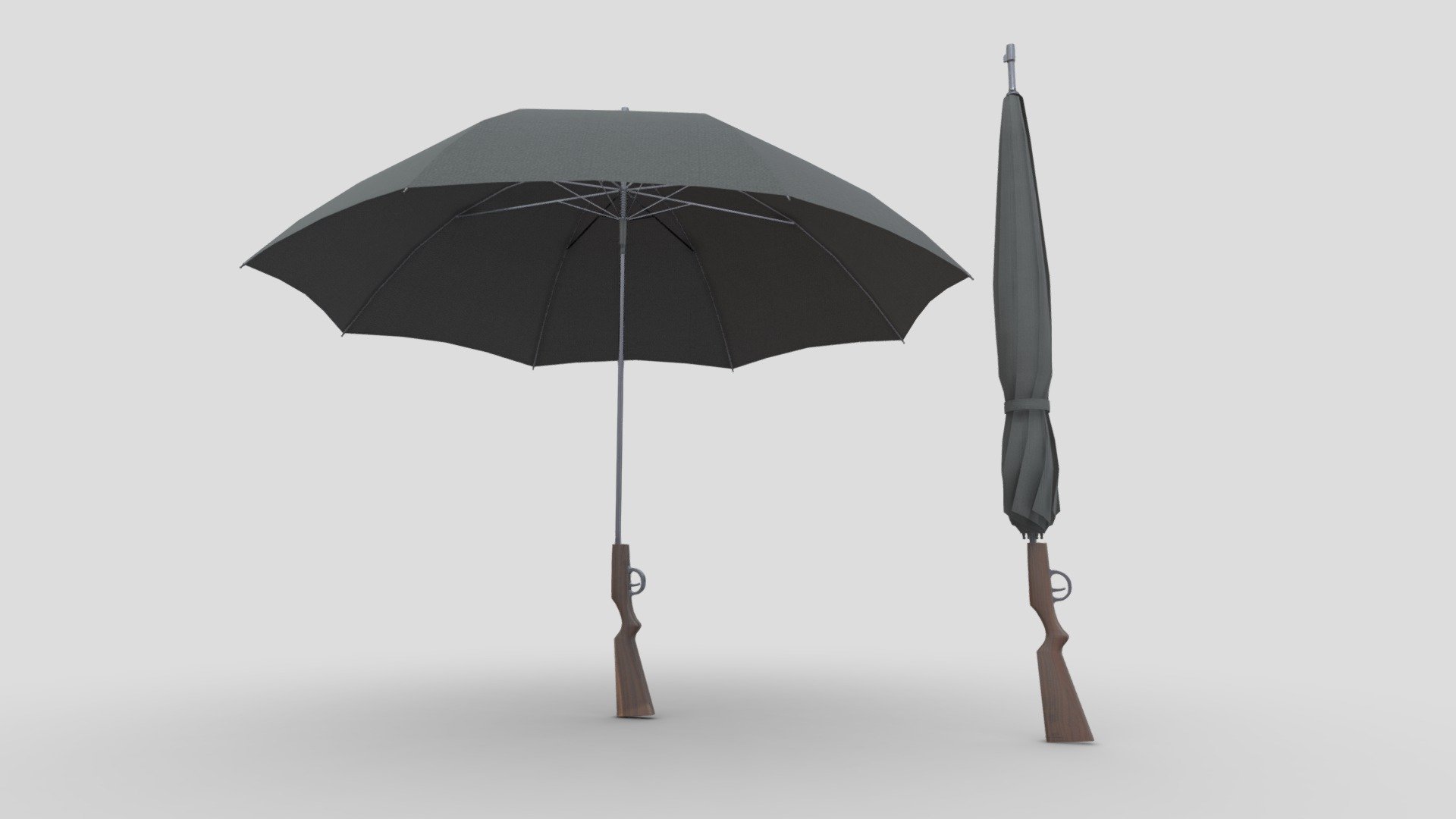 Umbrella gun Buy Royalty Free 3D model by ChakkitPP [f8cf47c