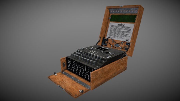 Enigma machine 3D Model