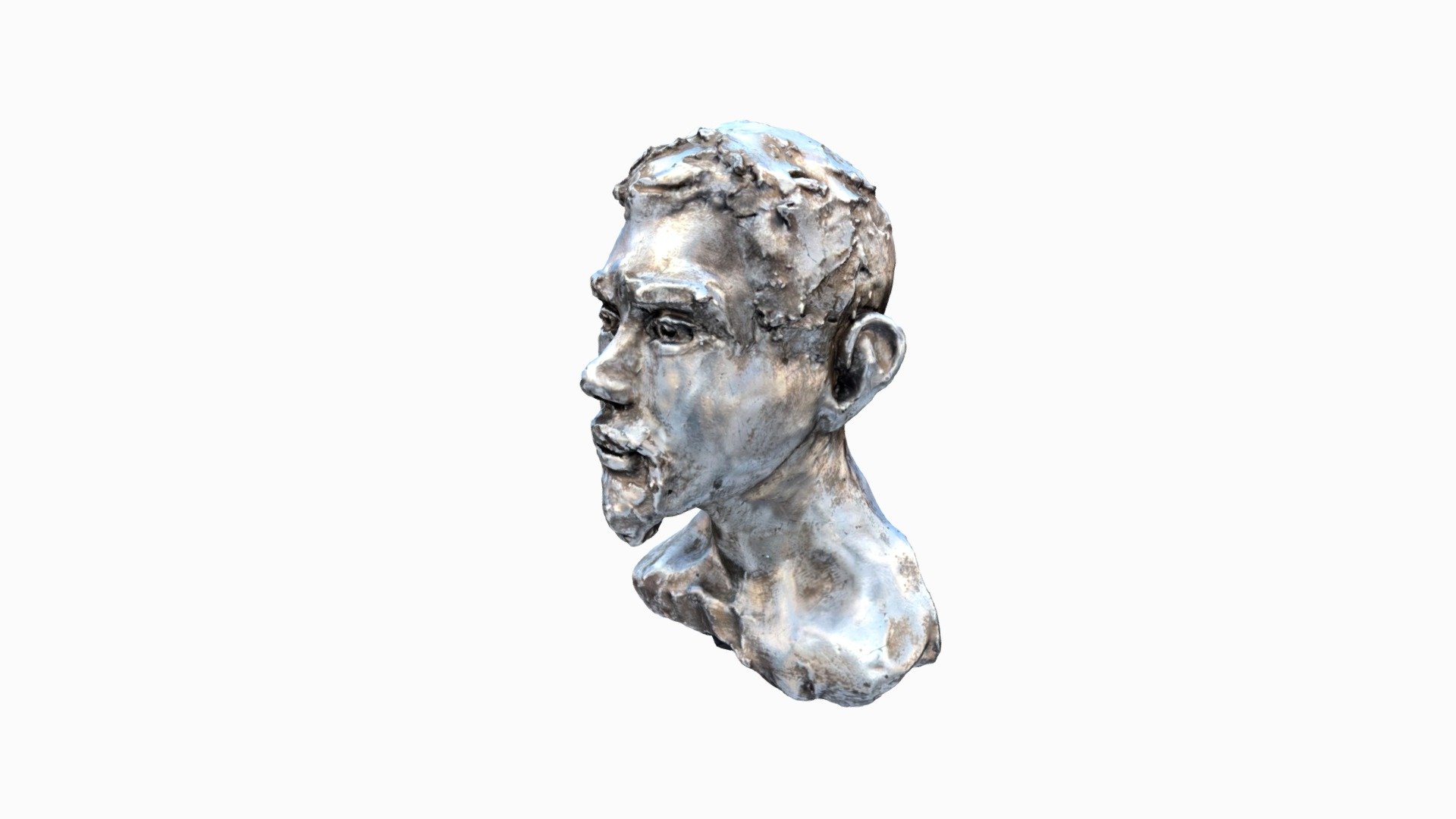 Man’s head- silver