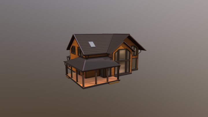 Modern cottage, finnish style 3D Model