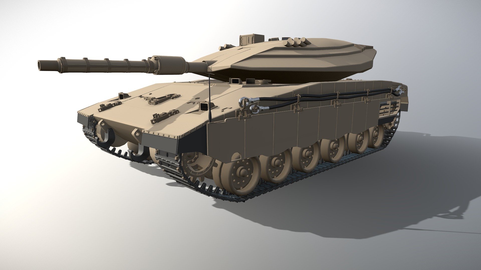 Merkava Mk IV tank (WIP) - 3D model by RaduCarstean [f8d0739] - Sketchfab