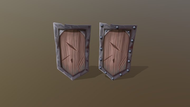 Sheilds Both Low Poly And High jay dawson 3D Model