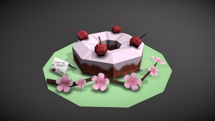 Cherry Cake 3D Model