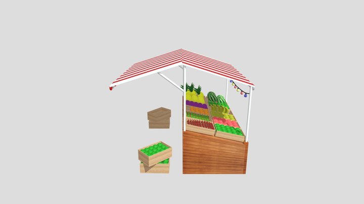 Fruits shop 3D Model