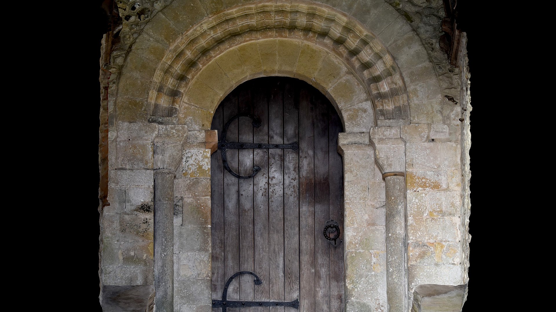 Norman door, All Saints Church, East Meon 3D model by Lymer