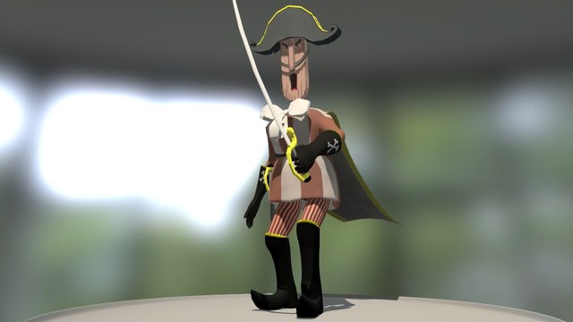 Longfaced Pirate 3D Model