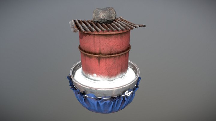 Rust Freezer Barrel 3D Model