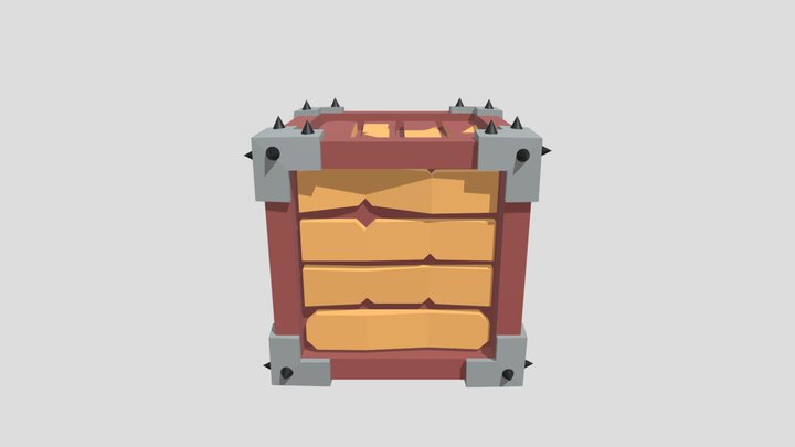 Box LowPoly 3dmodel free for games 3D Model