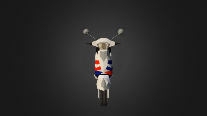 Police Scooter 3D Model