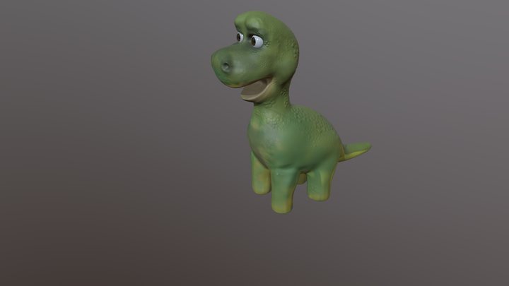 Green Dino 3D Model