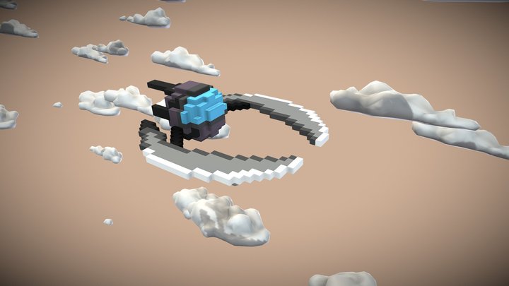 Space Stone Rain: spaceship 3D Model