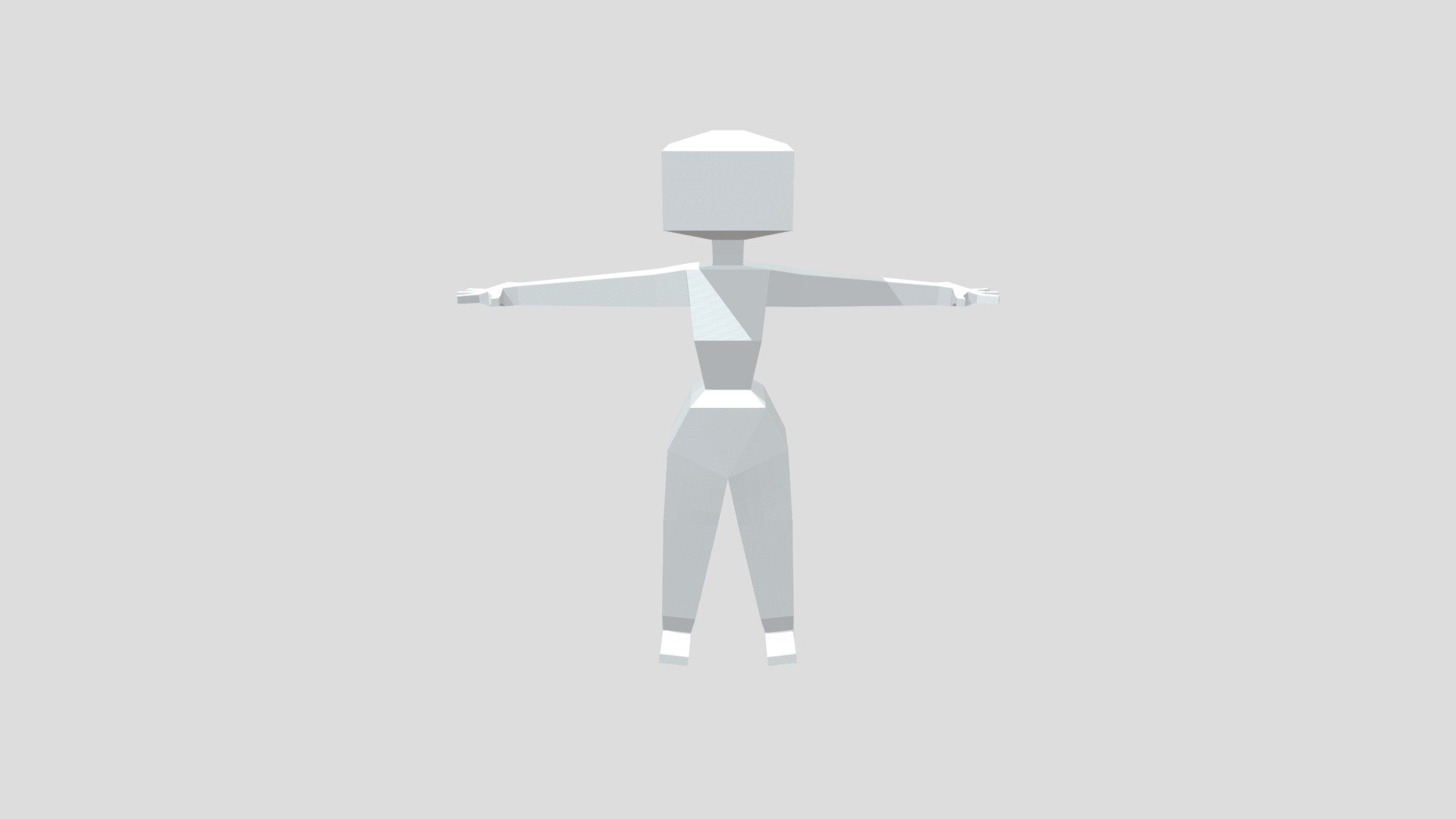 lowpoly papercraft humanoid