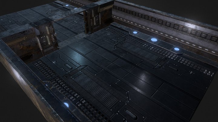 Industrial Sci-fi gate 3D Model