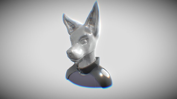 Dog Head 3D Model
