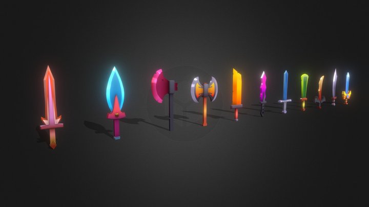 Low-Poly Swords - Free Pack 3D Model