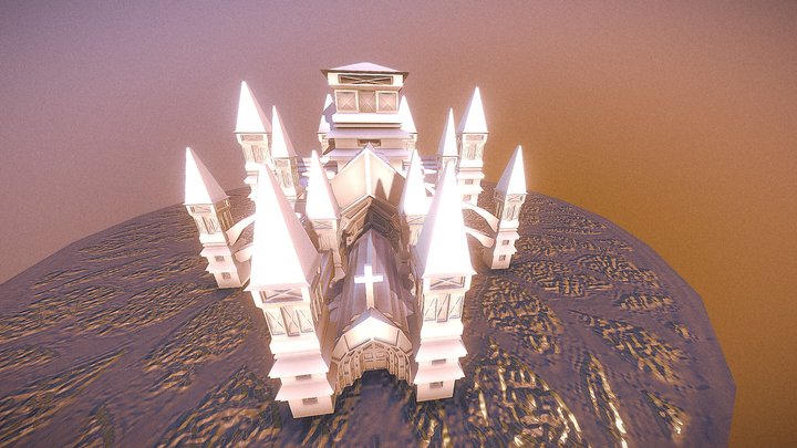 Latin Cross Cathedral 3D Model